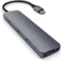 Адаптер Satechi Adapter USB-C to HDMI+USB-C+2xUSB3.0 Space Grey (ST-CMAM): Колір сірий