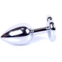 Анальная пробка с кристаллом BOSS of TOYS Boss Series - Jewellery Silver Heart PLUG Dark Blue S, BS6400050