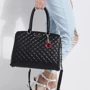 Жіноча сумка тоут Guess Melise Girlfriend Carryall чорна (HWVG7667230-BLA): Фактура Стьобана, матова