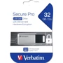 USB-флешка Verbatim 32GB Secure Pro USB 3.2 (98665): Максимальная скорость чтения, МБ/с 100