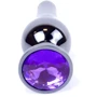 Анальная пробка с кристаллом BOSS of TOYS Boss Series - Jewellery Dark Silver BUTT PLUG Purple, BS6400061