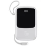 Внешний аккумулятор Baseus Power Bank 10000mAh with Lightning Cable Q Pow Display 15W White (PPQD-B02)