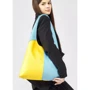 Жіноча сумка хобо Sambag HOBO M жовто-блакитна (53200128): Матеріал Искусственная кожа