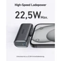 Зовнішній акумулятор Anker Powerbank 5000mAh Nano 22,5W USB-C Black: Вбудований кабель USB Type-C