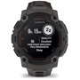 Смарт-часы Garmin Instinct E 45mm Black with Charcoal Band (010-02933-00): Материал ремешка Силикон