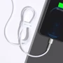 Кабель Baseus USB Cable to Lightning Cafule Metal 2.4A 1m White (CALJK-A02) фото 5