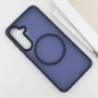 Чехол для телефонов Mobile Case TPU+PC Metal Buttons with MagSafe Colorful Navy Blue for Samsung S921 Galaxy S24: Материал TPU (термополиуретан) и поликарбонат