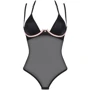 Прозрачное боди Obsessive Selinne teddy XS/S Black