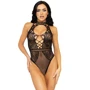 Боди Leg Avenue Net and lace halter OS Black