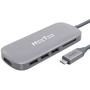 Адаптер HooToo Shuttle USB-C to USB-C+HDMI+3xUSB 3.0+SD Hub Space Grey (HT-UC001-SG): Колір сірий