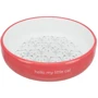 Миска Trixie для кошек коротконосых пород 0.3 л 15 см коралловая/белая (4047974247716)