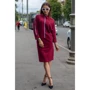 Платье FLFashion Инари ХПИ 3161 48 бордовое повседневное до середины бедра: Состав Эластан, Полиэстер