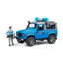 BRUDER Игрушка - джип Полиция Land Rover Defender синий + фигурка полицейского (02597)