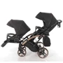 Универсальная коляска для двойни 2 в 1 Junama Diamond Individual Duo Slim 03, черный на бронзовой раме (JD-IN-DUOs-03) фото 10