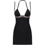 Сорочка Obsessive Selinne chemise & thong XS/S Black