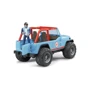 Джип Bruder Jeep Cross country + фигурка гонщика, 1:16 (02541)
