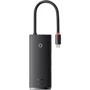 Адаптер Baseus Adapter Lite Series USB-C to 3xUSB3.0+USB-C+HDMI Black (WKQX040001): Колір черный