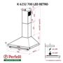 Вытяжка Perfelli K 6232 BL 700 LED RETRO фото 10