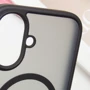 Чехол для iPhone Mobile Case TPU+PC Metal Buttons with MagSafe Black for iPhone 16: Тип чехла накладка на заднюю часть