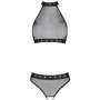 Белье с открытым доступом Passion MOONLIGHT SET Black S/M