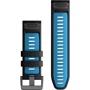 Ремешок Garmin QuickFit 26 Watch Bands Black/Cirrus Blue Silicone (010-13281-05): Цвет черный