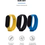 Ремінець TPU Case Black/Royal Blue/Yellow for Xiaomi Mi Smart Band 3/4