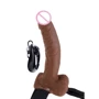 Полый страпон с вибрацией Fetish Fantasy Series 9 Vibrating Hollow, 23x4,5 см, коричневый