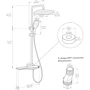 Душевая система Lefton Thermostatic Shower System with Temperature Display & LED Light-SST2207 Grey