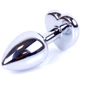 Анальная пробка с кристаллом Jewellery Silver Heart PLUG Red