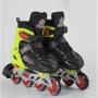 Роликовые коньки Best Roller (30-33) PVC колёса, свет на переднем колесе, в сумке Black/Light green (98861)