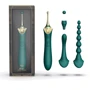 Мультифункциональный вибратор Zalo - Bess 2 Turquoise Green (4 насадки, подогрев)