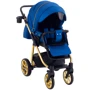 Коляска 2 в 1 Adamex Hybryd Plus Polar (Gold) Кожа 100% Y220А темно-синий перламутр (623954): Пол ребенка мальчик