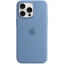 Чехол для iPhone Apple iPhone 15 Pro Max Silicone Case with MagSafe - Winter Blue (MT1Y3ZM/A): Материалы Силикон