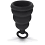 Силиконовая менструальная чаша с защитой от протечек Gvibe Gcup Black, 10 мл (чёрный)