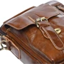 Мужская сумка планшет Borsa Leather коричневая (K15027-brown): Тип ручки Короткая ручка, Плечевой ремень