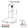 Вытяжка Perfelli K 6202 IV 700 LED фото 7