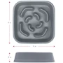 Миска Dexas квадратная силиконовая Slow Maze Feeder для медленного кормления 0.96 л Светло-серый (PW304429): Объем 0.96 л