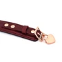 Ошейник с поводком Liebe Seele Wine Red Curved Collar