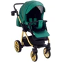 Коляска 2 в 1 Adamex Hybryd Plus Polar (Gold) Кожа 100% Y216А зеленый перламутр (623955): Пол ребенка мальчик, девочка