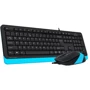 Комплект проводной A4Tech Fstyler F1010 Black/Blue: Интерфейс подключения проводная USB