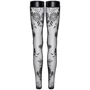Чулки Noir Handmade F243 Tulle stockings with patterned flock embroidery Вlack, S