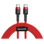 Кабель Baseus Cable USB-C to USB-C Cafule PD 2.0 60W 2m Red (CATKLF-H09)