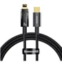 Кабель Baseus Cable USB-C to Lightning Explorer Series Auto Power-Off Fast Charging 20W 1m Black (CATS000001)