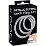 Набір ерекційних кілець Metallic Silicone Cock Ring Set