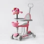 Детский самокат 5в1 Best Scooter розовый (P-63700): Тип колес литые