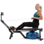 Гребной тренажер Hop-Sport HS-160WR Hydro + мат (5902308228832)