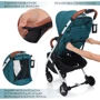 Прогулочная коляска Bambi Yoga II M 3910-12 Бирюзовая: Ширина шасси 43