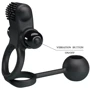 Виброкольцо с анальным шариком Pretty Love Vibration Penis Sleeve IV Black