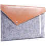 Gmakin Cover Envelope Felt Brown/Grey with Snap (GM12-15) for MacBook Pro 15/Pro 16
