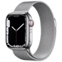 Apple Watch Series 7 41mm GPS+LTE Silver Stainless Steel Case with Silver Milanese Loop (MKHF3)